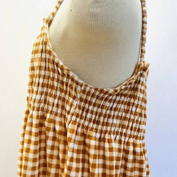 NWT SO Juniors Pullover Terry Cloth Smocked Peplum Plaid Shirred Tank Size XXL - Picture 4 of 11